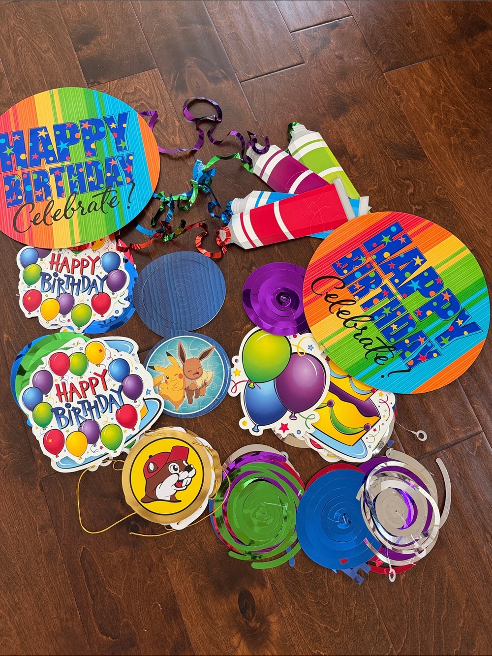Birthday Party Hanging Decorations - Multicolor Celebrate Garland